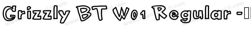 Grizzly BT W01 Regular字体转换